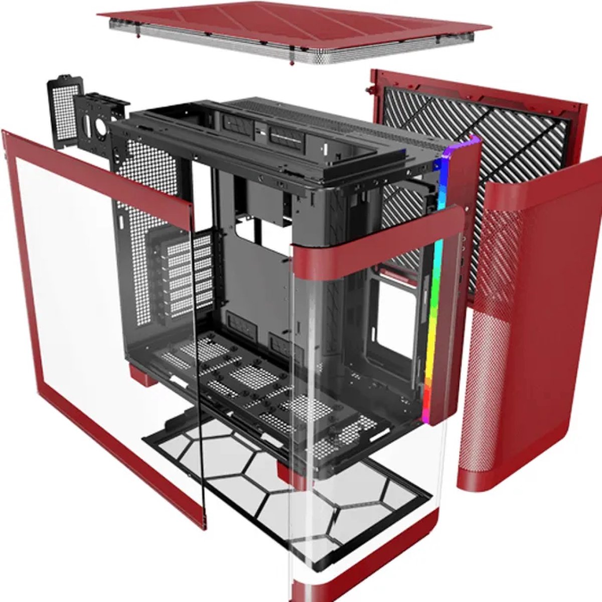 Montech King 95 Rood - Midtowermodel - Atx - Rood behuizing - afbeelding 5