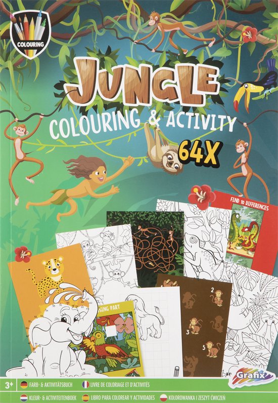 Jungle kleur- en activiteitenboek
