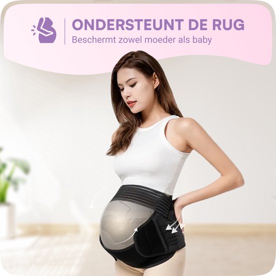 JT Beauty Care Verstelbare Buikband Zwangerschap Zwart Maat XL – Zwangerschapsband – Bekkenband – Zwangerschapskleding – Sluitlaken – Pregnancy Belt – Bekkenbrace - Zwangerschapsgordel – Zwangerschaps Band – Steunband Bekken – Zwangerschap Cadeau
