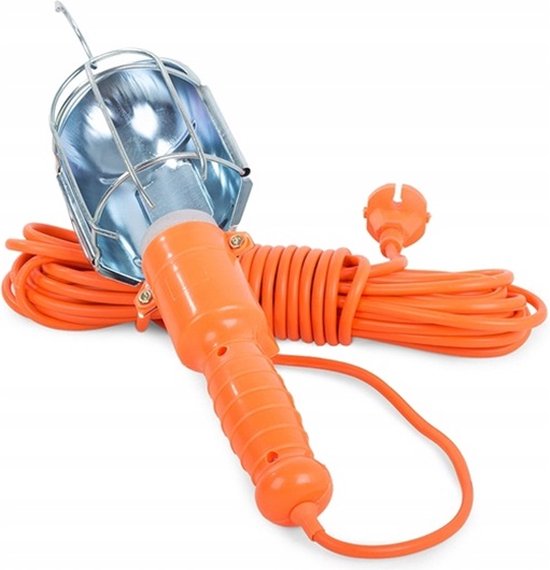 Onex Garagelamp - Looplamp - Werklamp - Lamp met haak - 5m - Oranje