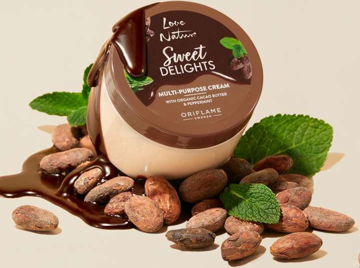 LOVE NATURE Sweet Delights Multi-Purpose Cream with Organic Cacao Butter & Peppermint