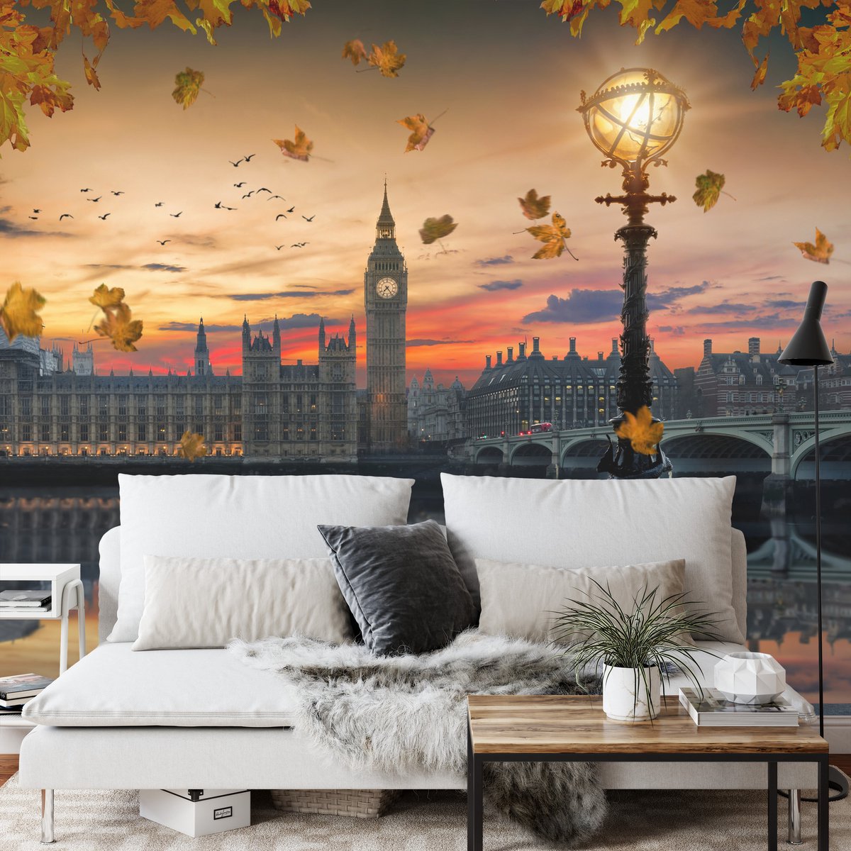 Fotobehang 270x180cm London Big Ben - woonkamer-slaapkamer- kantor- vliesbehang