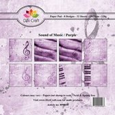 Dixi Craft - Paperpack - 152 x 152mm - Sound of music: Purple - PP0040