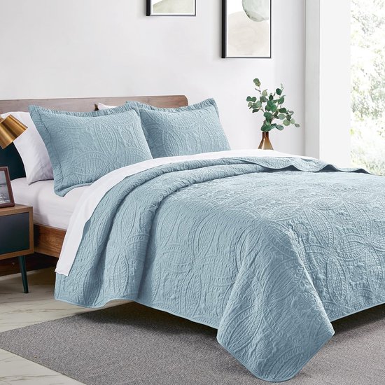 Bassetti CAPODIMONTE Sprei van 100% katoen in de kleur blauw B1