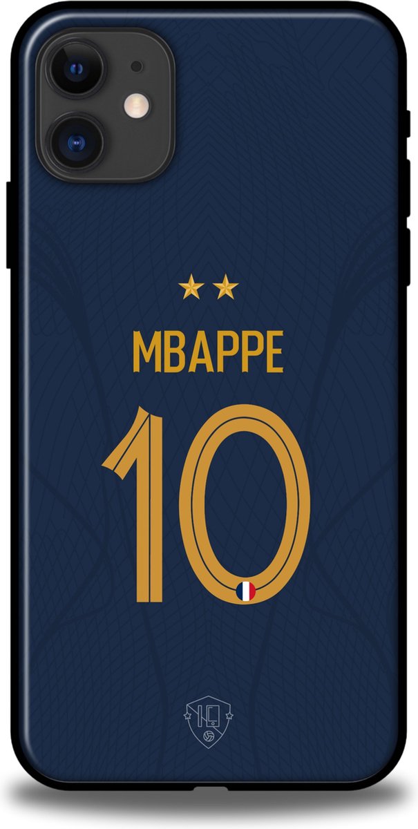 Mbappé Frankrijk telefoonhoesje iPhone 11 backcover tpu blauw