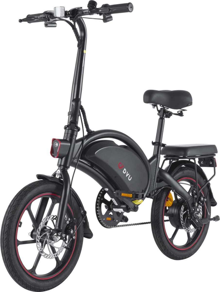 DYU D16 Opvouwbare e-bike 250 watt motorvermogen topsnelheid 25 km/u Fat tire 16’’ banden