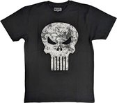 Marvel The Punisher - Distressed Logo Heren T-shirt - S - Zwart