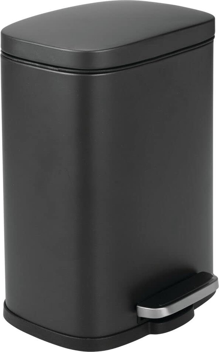 Pedaalemmer - afvalbak/prullenbak - voor badkamer, keuken, kantoor etc. - klein/met pedaal, deksel en plastic binnenemmer/rond/roestvrij staal/metaal/5 liter - Brons