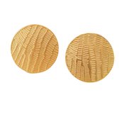 Clip oorbellen -goudkleurig- rond- 2.2 cm- Metaal- geen gaatje- Charme Bijoux