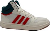 Adidas - Hoops 3.0 MID - Sneakers - Mannen - Wit/Groen/Rood - Maat 43 1/3