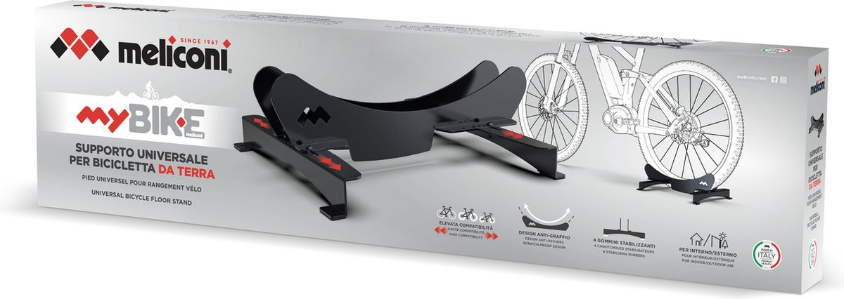 Meliconi 489005 Fietshouder/rek Fietsenrek voor buitenshuis Vrijstaand Zwart