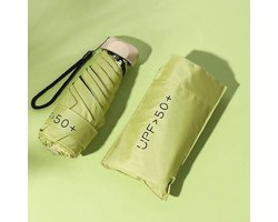 E-shop4u® - Plat - Opvouwbare - Paraplu - Groen - Compact - Stijlvol - 50% - Opvouwbaar - Paraplu - Regen - Zon - UV - Bescherming - Niet - Automatisch - Paraplu - Paraplu's