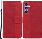Coverup Geometric Book Case - Geschikt voor Samsung Galaxy A55 Hoesje - Rood