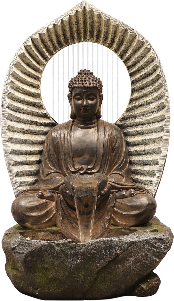 Waterornament Taipei - Polystone - 140cm - Incl. Pomp en Verlichting