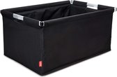 Boodschappenkrat/transportbox met aluminium frame, zwart, 60 cm x 40 cm x 30 cm