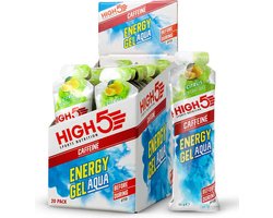 High5 High5 Energy Gel Aqua Caffeine Citrus - 20 x 66 gram - 23 g koolhydraten en 30 mg cafeïne per gel - Isotone energiegel zonder extra water