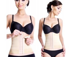 Afslankband - Shapewear -Shaper Korset Vet Verbranden - Waist Trainer - Zwangerschap buikband - Corrigeert taille en buik - Beige M/L