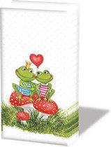 6 Pakjes papieren zakdoeken - Frogs in love - Kikkers - Liefde - Valentijn
