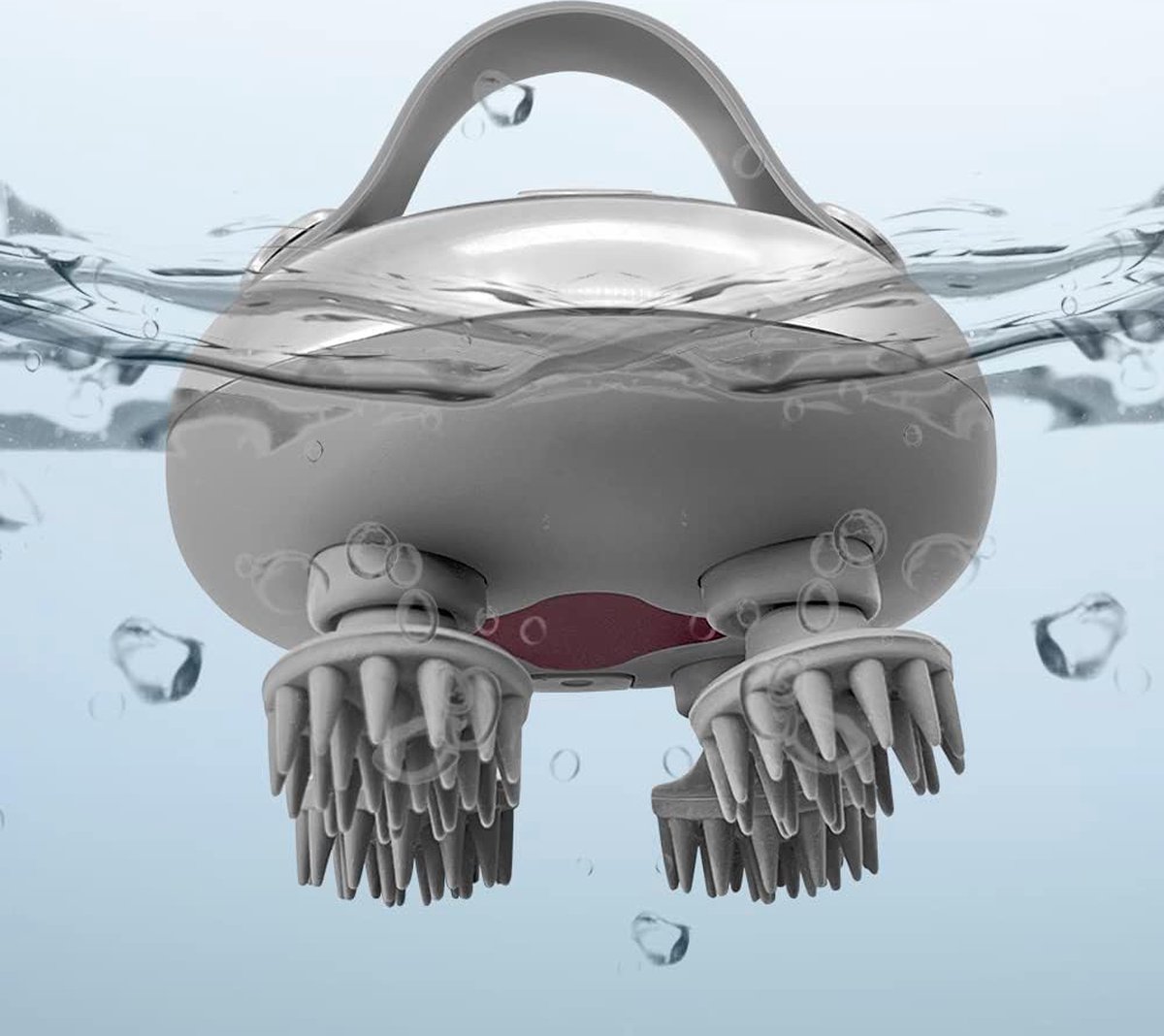 Afbeelding 2 van Pro Scalp Massager - Hoofdhuid Massager - Elektrisch Hoofd Massager met 3 Knedende Modi en 4 Vervangende Massagekoppen - Draagbaar Handheld IPX7 Waterdicht Hoofd Massager voor Haargroei en Lichaamsontspanning