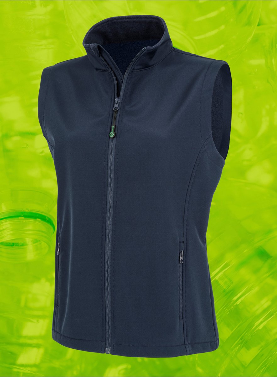 Result Women´s Recycled 2-Layer Printable Softshell Bodywarmer RT902F - Navy - XXL