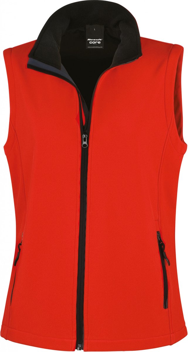 Result Women´s Printable Soft Shell Bodywarmer RT232F - Red/Black - L