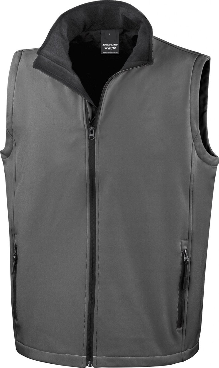 Result Printable Soft Shell Bodywarmer RT232 - CHARCOAL/BLACK - XXL