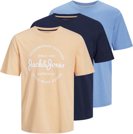 T-shirt Homme JACK&JONES JJFOREST TEE SS CREW NECK 3PK MP - Taille S