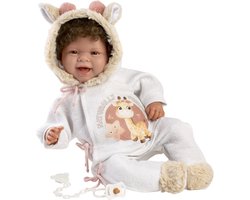 Llorens soft body Babypop Tala met bruin haar en geluid 44 cm