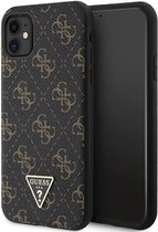 Guess 4G Triangle Logo Back Case - Geschikt voor Apple iPhone 11 (6.1") - Zwart