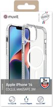 Muvit, Case Geschikt voor Apple iPhone 14 Schokbestendig 3M MagSafe-compatibel, Transparant