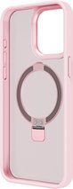 Muvit, Case Geschikt voor Apple iPhone 15 Pro met Ring Stand-functie MagSafe, Roze