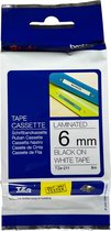 Brother labelprinter-tapes TZe-211 - 6 mm zwart op wit tape gelamineerd (huismerk)