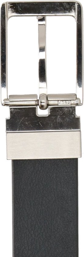 Riem Unisexe Rotative en Cuir Exclusive DD - Ceinture Réversible - Femme et Homme - Cuir Véritable - Zwart et Cognac - Longueur totale 110 cm / Taille de ceinture 95