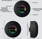 Draadloze Speaker Voor In De Badkamer - Bleutooth - Waterbestendig - Douche - MP3 Speler - RGB LED USB - Draadloze Verbinding - Douchen - Bad- Muziek - Cadeau - Zwart