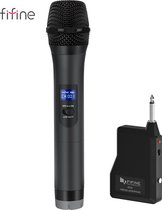 FIFINE - K025 - Profesionele Draadloze Karaoke Microfoon - Geschikt voor JBL - Sony - Marshall Speakers - 6.3MM - Met Dongel / Ontvanger