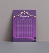 Ramadan kalender | Fotofabriek Ramadan 2024 A5 | Ramadan Mubarak | Ramadan planner | Ramadan gebedskalender | Paars