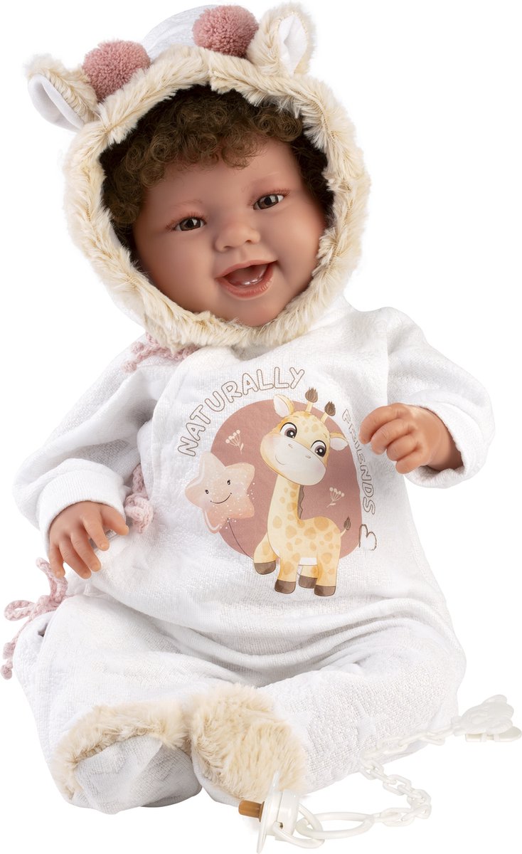 Llorens soft body Babypop Tala met haar zonder geluid 44 cm
