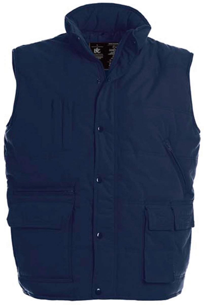 Bodywarmer Heren 3XL B&C Mouwloos Navy 65% Polyester, 35% Katoen