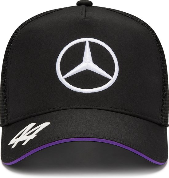 Mercedes Lewis Hamilton Trucker Cap Zwart 2024 - Lewis Hamilton Cap - Lewis Cap - Firmule 1 Cap-