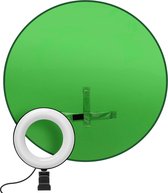 Groene achtergrond en ringlicht 3 helderheidsniveaus Bigben-krasbandbevestiging