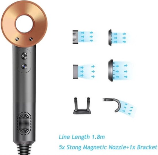 Föhn met Diffuser - Ionische Haardroger - Hair Dryer - Professionele ...