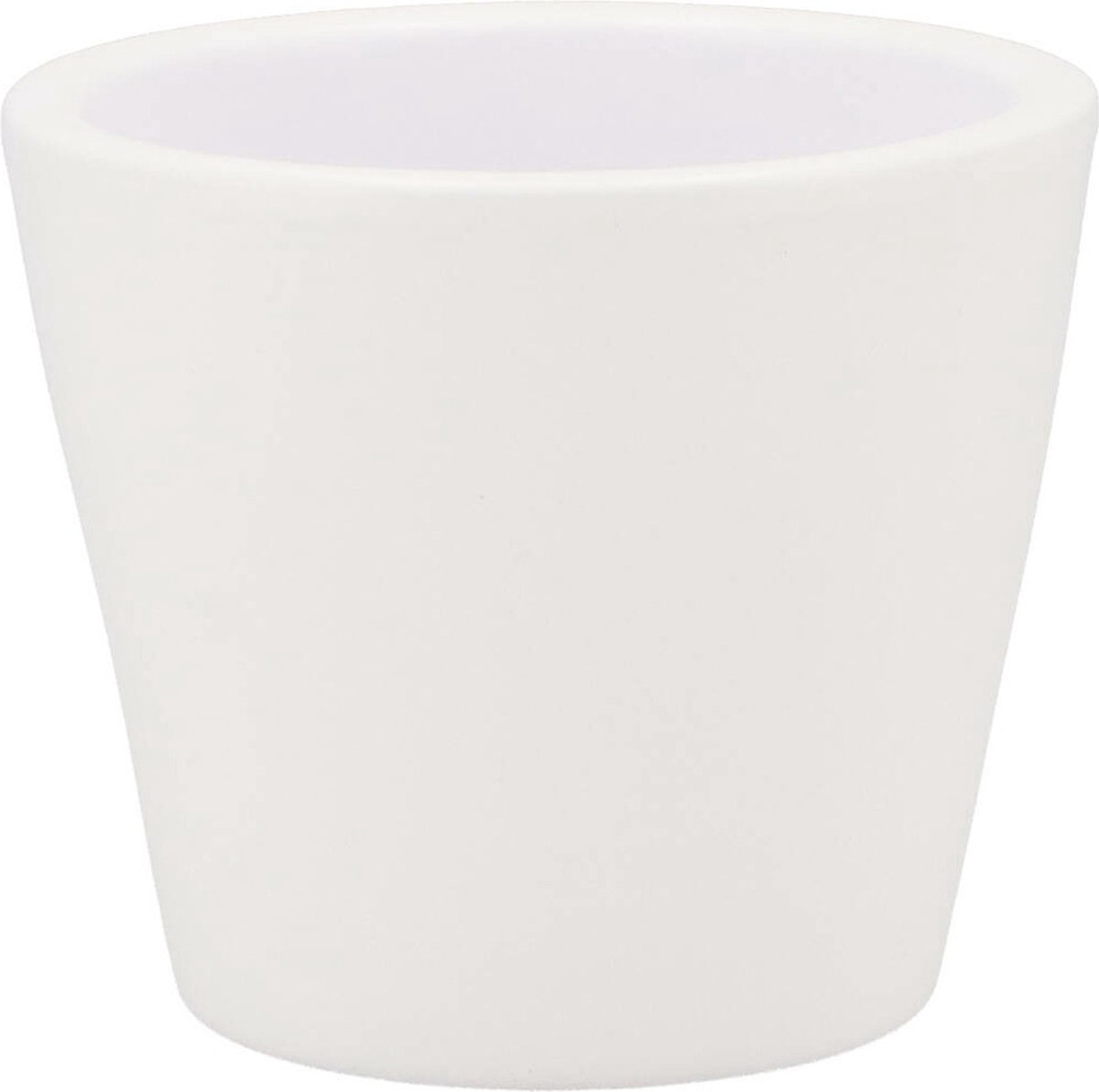 DK Design Bloempot/plantenpot - Vinci - wit mat - voor kamerplant - D10 x H12 cm