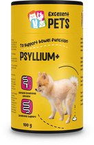 Excellent Psyllium Plus Hond - Ter ondersteuning bij dunne of vastzittende ontlasting of voor het stimuleren van de darmen - Geschikt voor honden - 100 gram