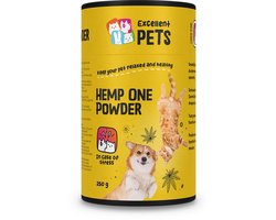 Excellent HempOne Powder 250 gr - Honden en katten supplementen - Ondersteunt bij spanning - Aanvullende voeding