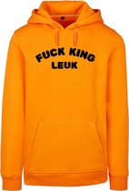 Koningsdag hoodie oranje M - Fuck king leuk - soBAD. | Oranje hoodie dames | Oranje hoodie heren | Oranje sweater | Koningsdag