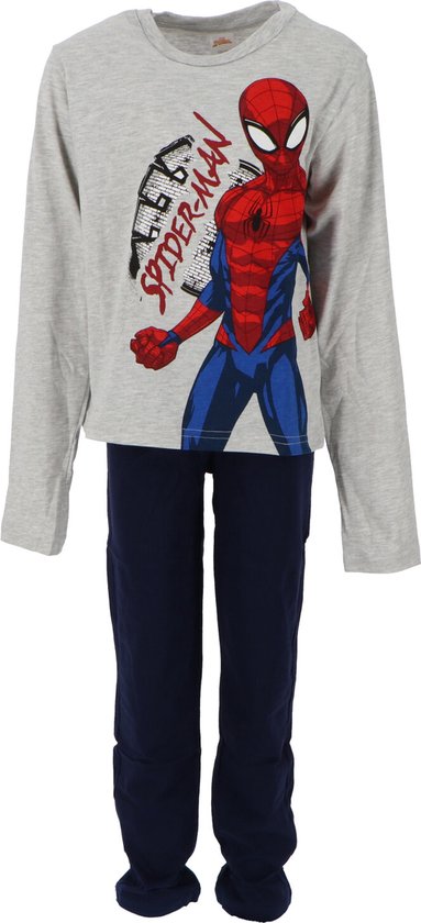Spiderman Pyjama - Maat 122/128 - Grijs