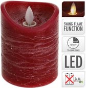 Realistic Flame - LED Kaars - Wax - Rood met dansvlam - Timer - 2x AA batterijen