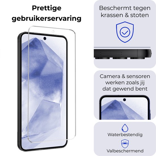 Protecteur d'écran adapté pour Samsung A55 Protecteur d'écran Glas Trempé Tempered Glass - Protecteur d'écran adapté pour Samsung Galaxy A55 Protecteur d'écran Couverture d'écran - 3 PACK
