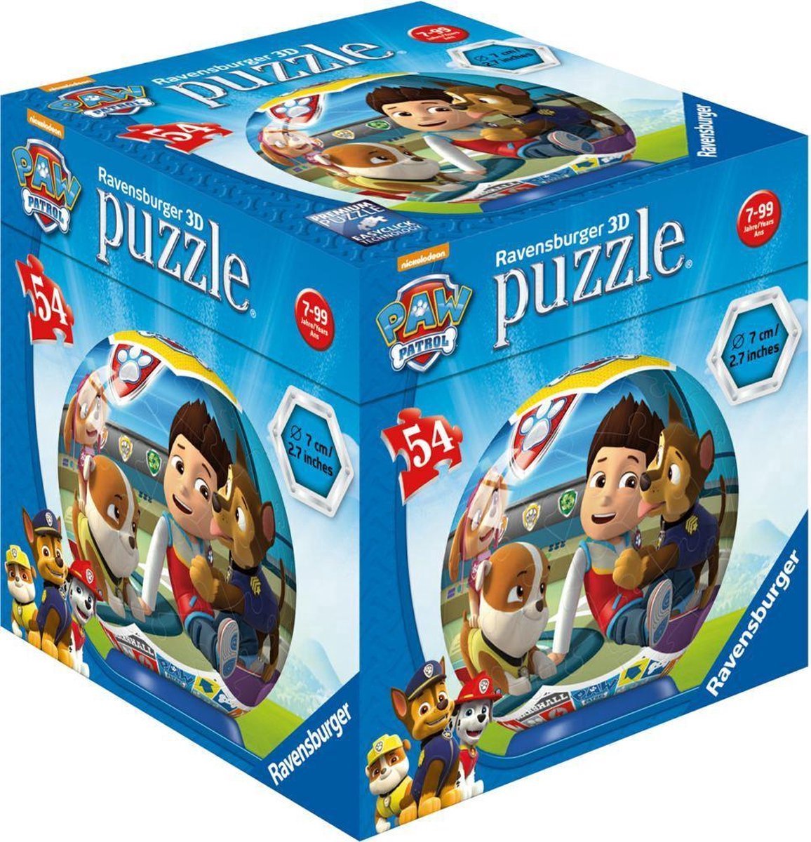 3D PAW Patrol Puzzel Rond 54 Stukjes Ravensburger 11917