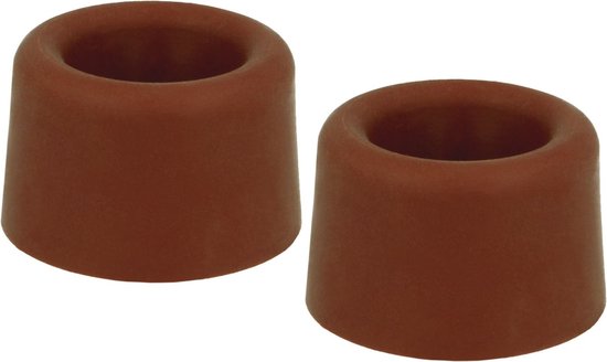 Foto: Amig deurstopper deurbuffer 2x d23mm inclusief schroeven rubber wit